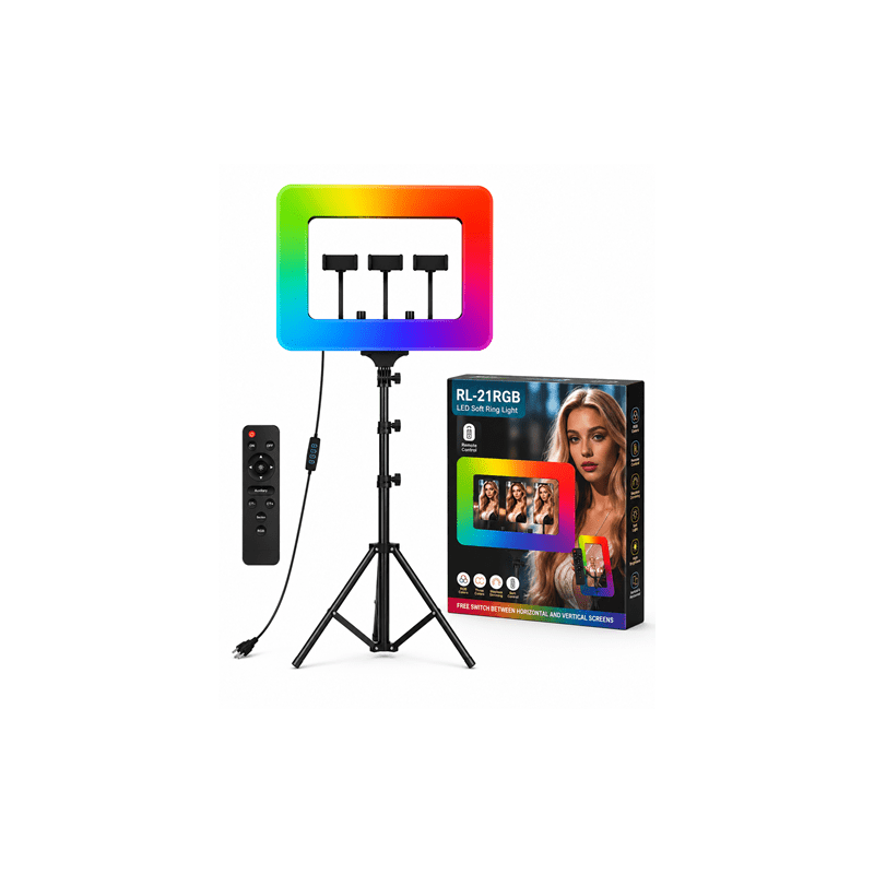 PM-402 RL-21S RGB + White Ring Light 220V with 2.1m Tripod