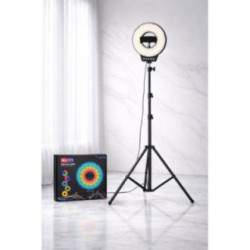 PM-373 MJ-171 RGB LED Ring Fill Light 17cm with 2.1m Tripod Stand