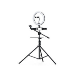 PM-213 Tripod Ring Light With Microphone Stand And 2 Phone Holders