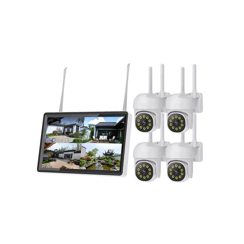 CW53C-NVR Smart Wifi HD NVR Kit 4 Channel Ball Camera ESEECLOUD App