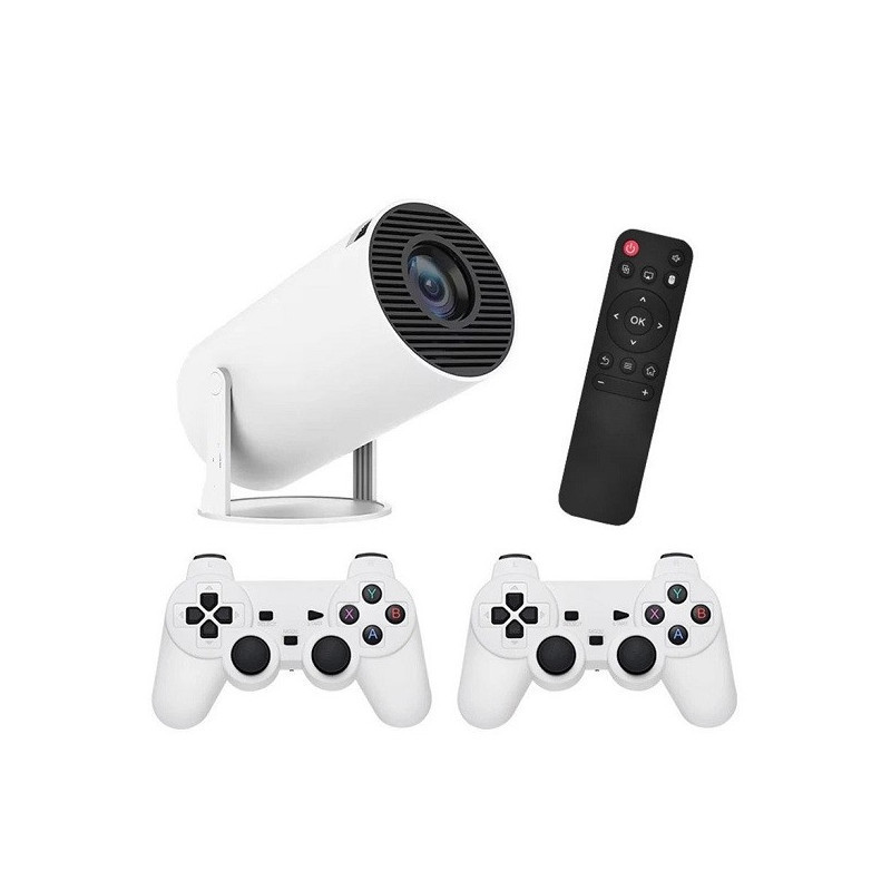 Y5S 2.4ghz Wireless Game Projector With 2 Game Controls And Remote Control