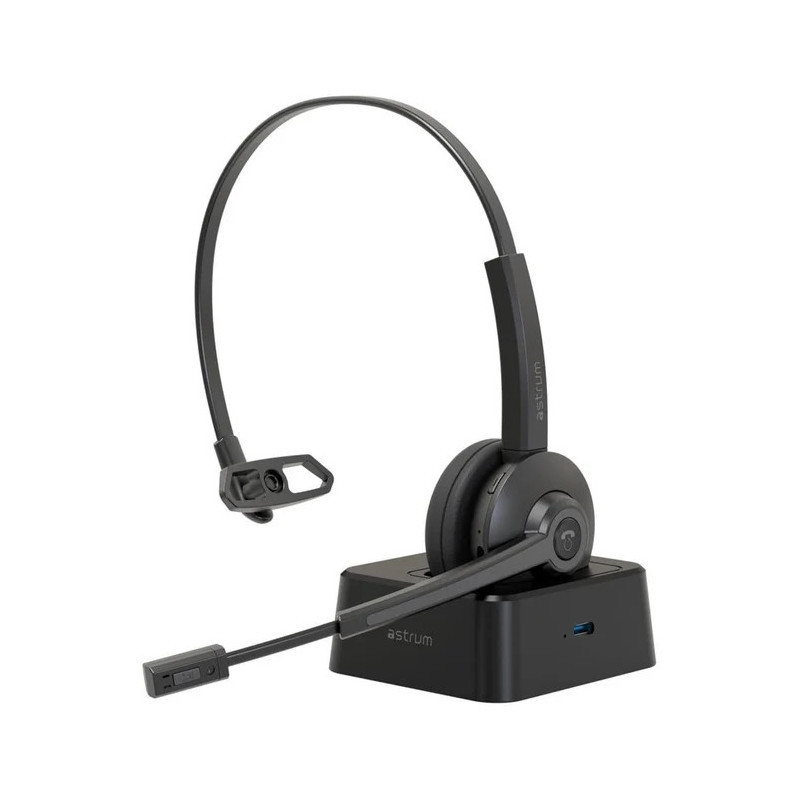 Astrum TALKAIR10 Wireless Mono Headset with Dock Black AHDXTA10B